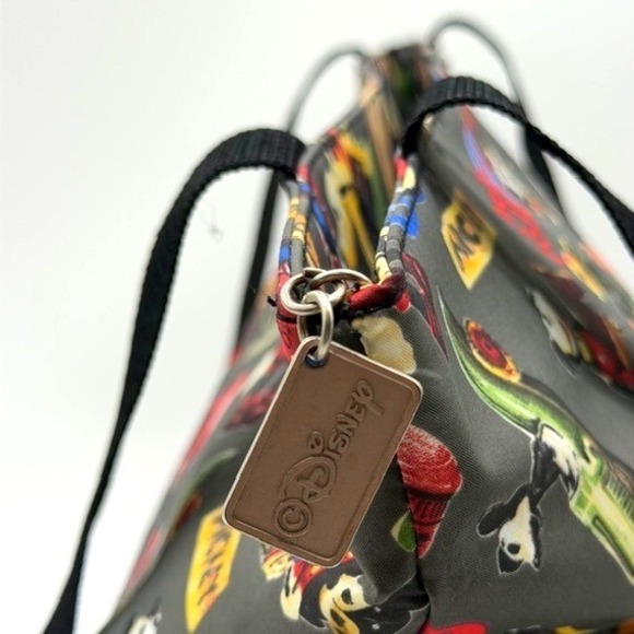 Nicole Miller Walt Disney Gallery Mickey Mouse Tote Bag 5 Piece Set Gray Vintage - Picture 5 of 16